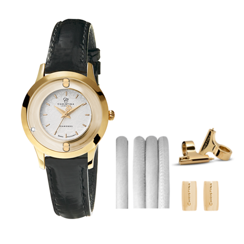 Collect ur 334GWBL + Hvid Watch Cord set - Christina Jewelry & Watches